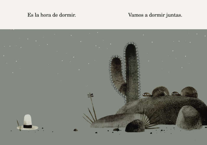 ¡ahora en español! La simplicidad de los relatos del galardonado autor vuelve a sorprendernos con un inesperado giro final. Dos tortugas encuentran un sombrero